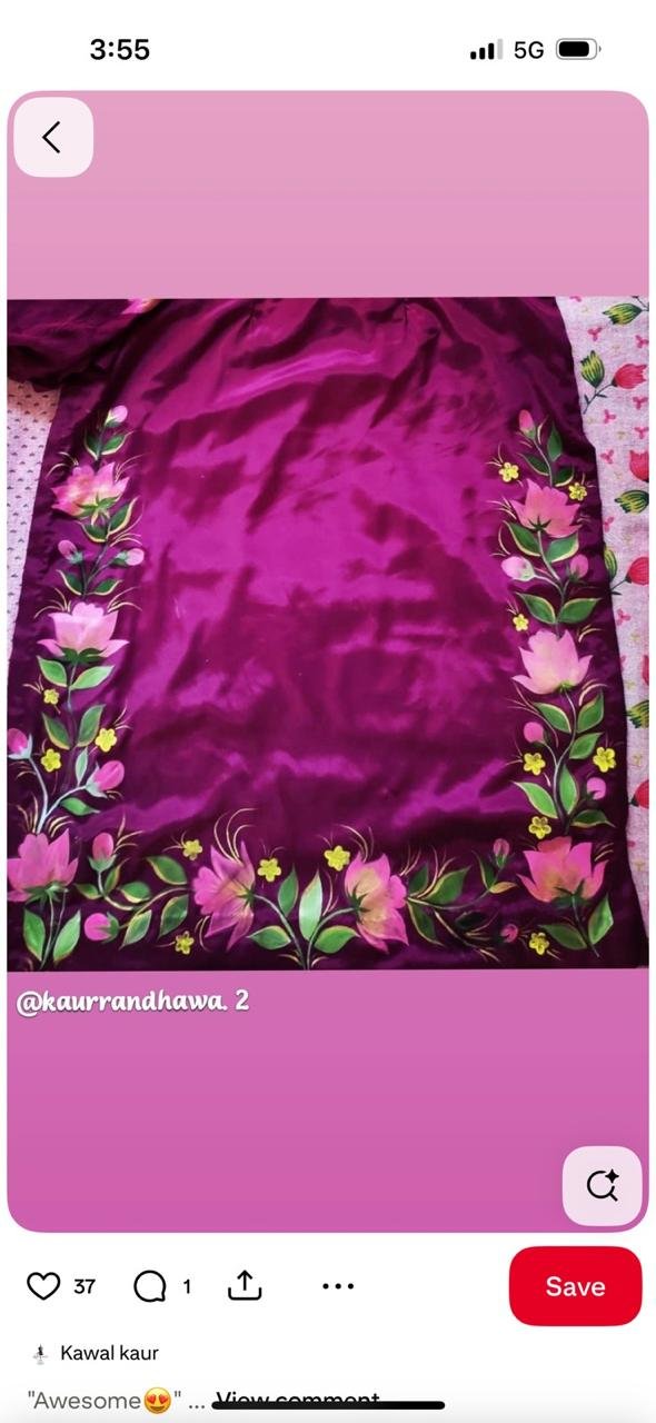 5 — Hand Painted Fabric Siri Arts Bangalore