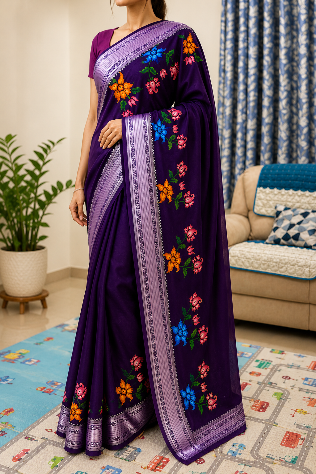 Hand painted fabric Siri Arts Bangalore