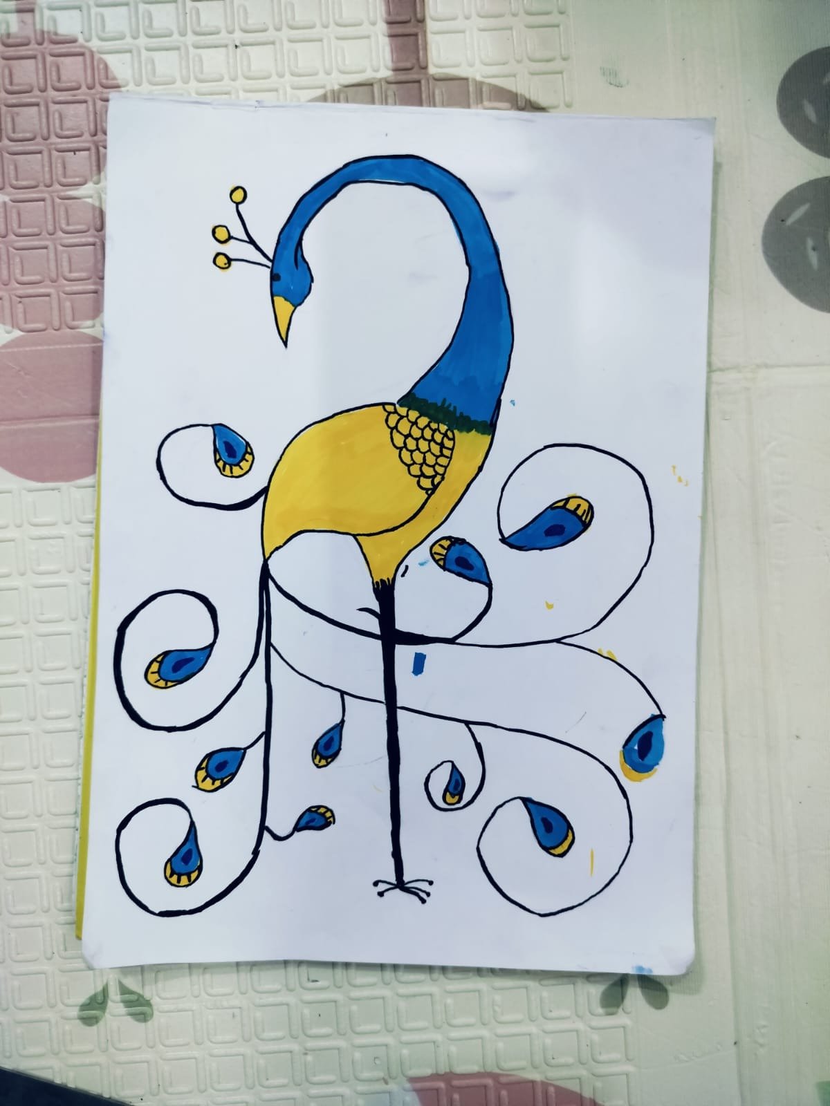 Dancing Peacock - Siri Art Classes Whitefield